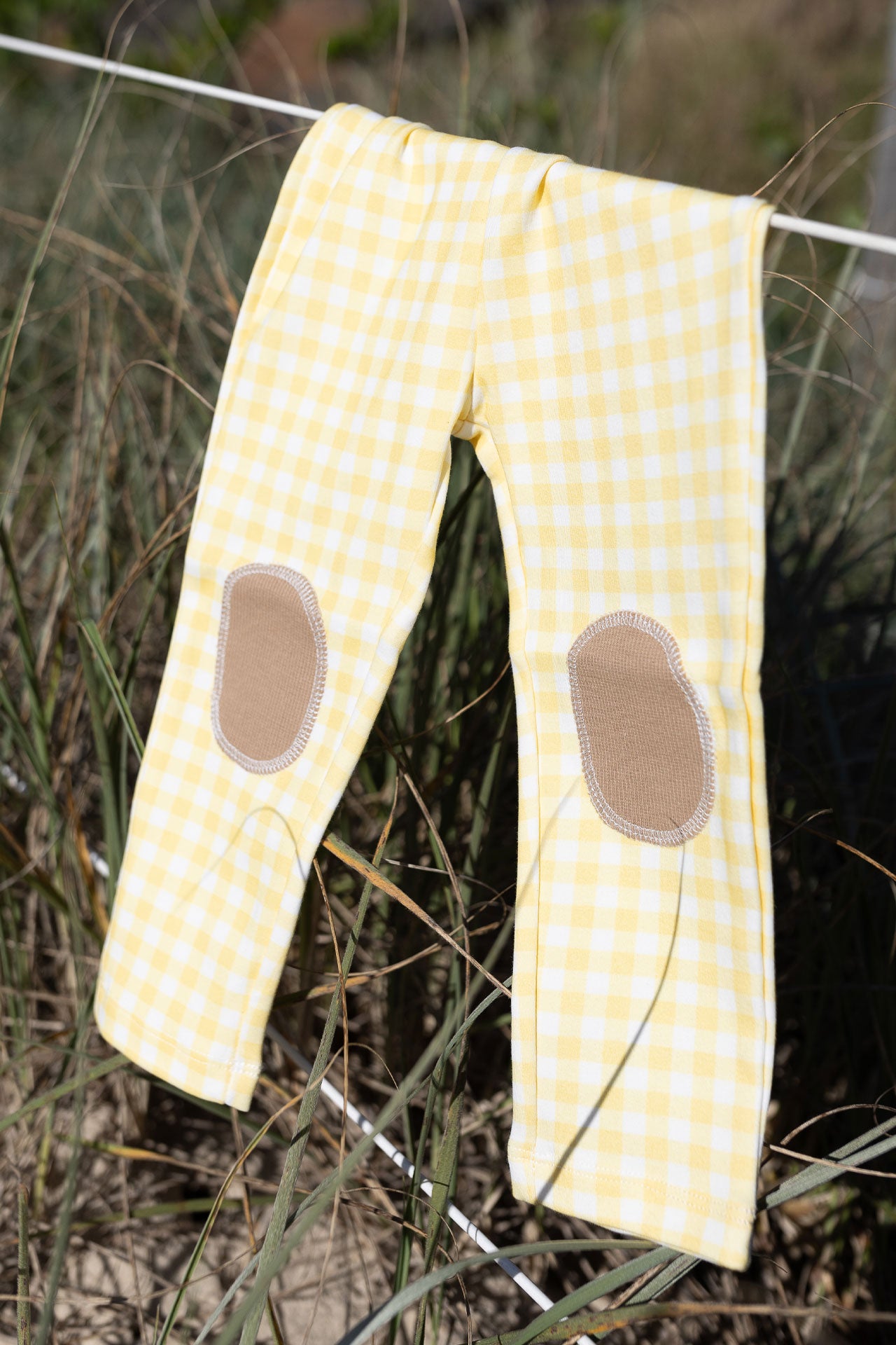 Jersey Patch Legging Yellow Gingham