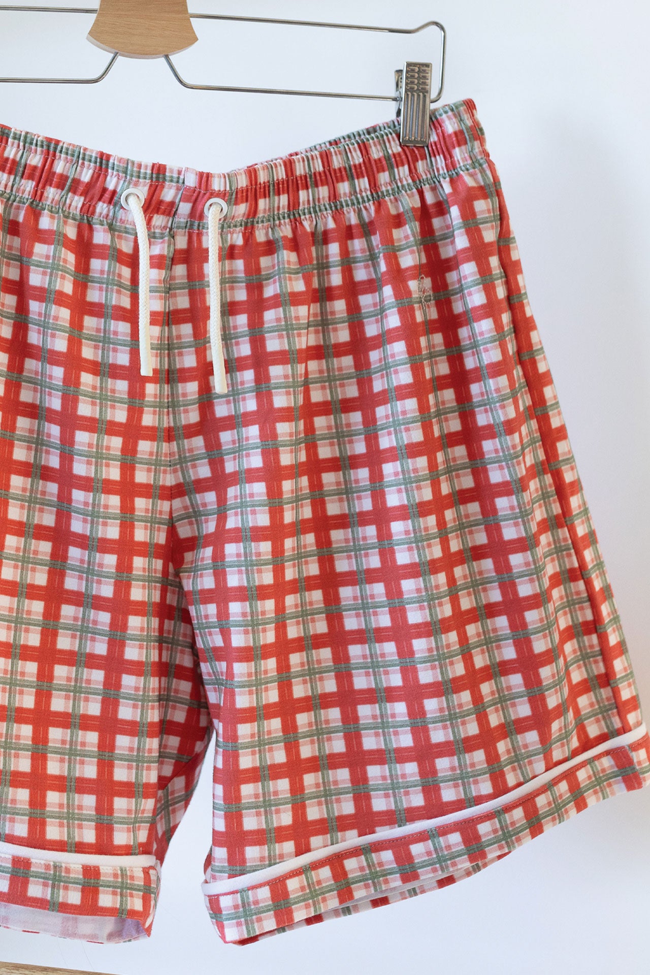 Men's Sleep Shorts Red Tartan