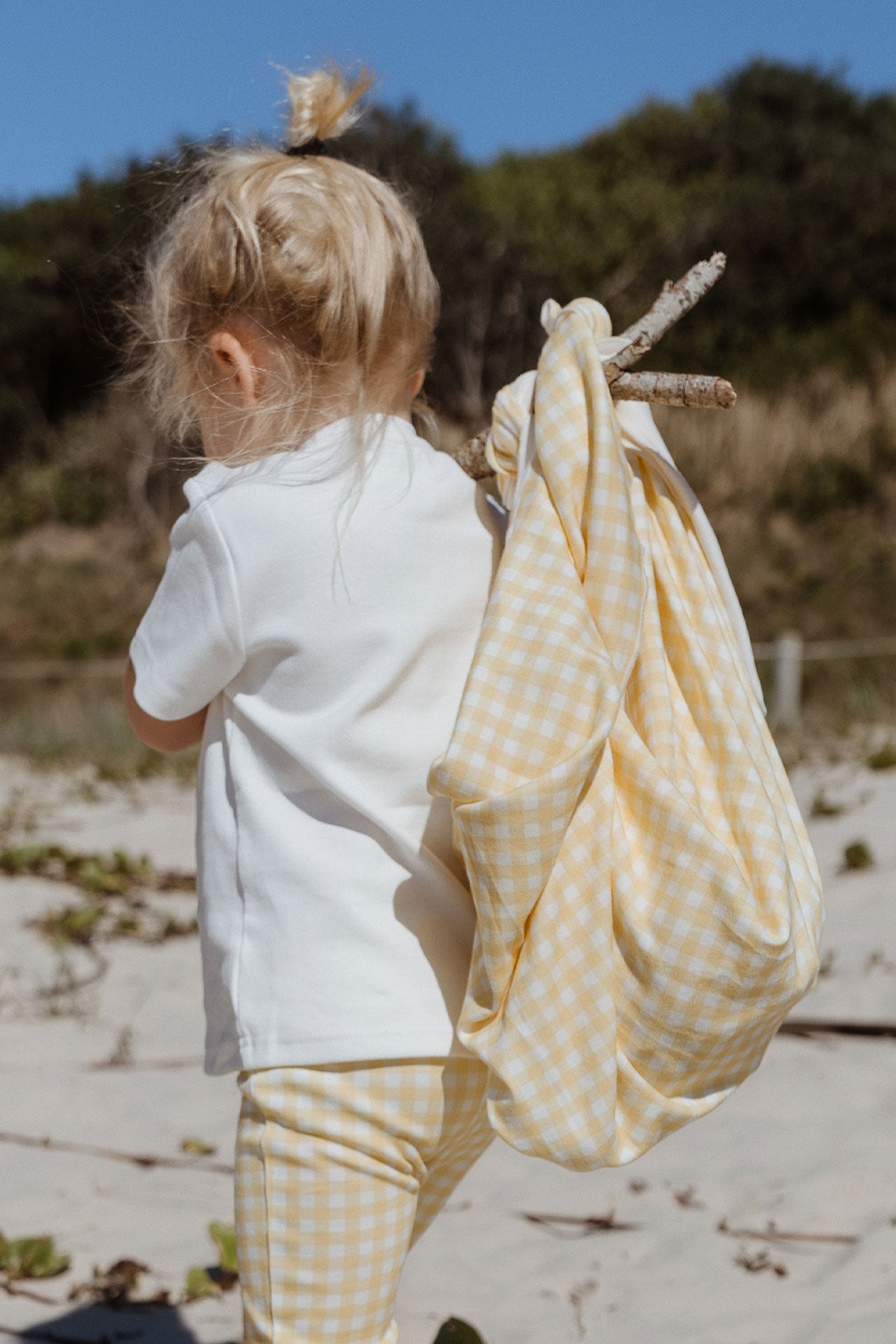 Jersey Swaddle Yellow Gingham