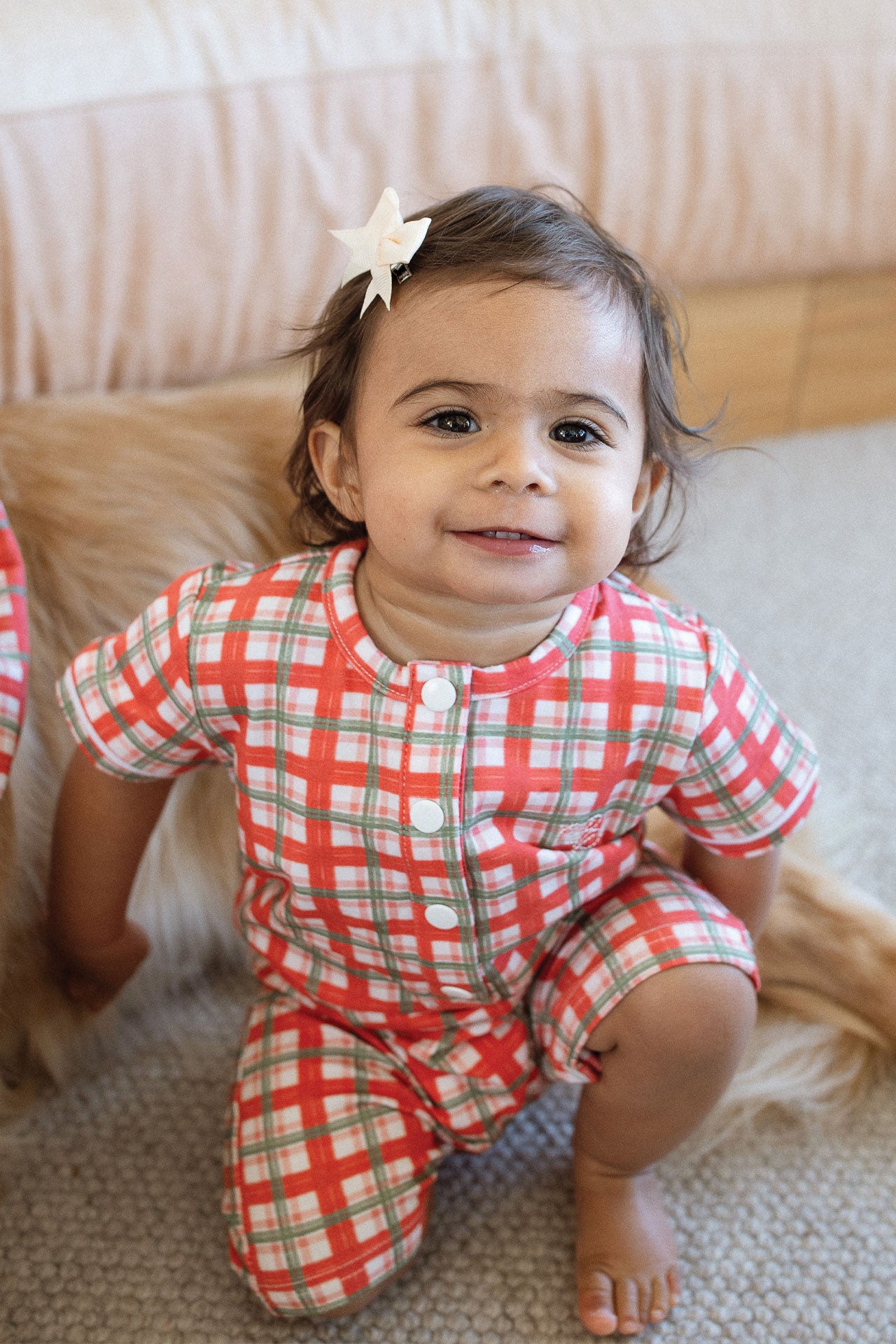 Romper Red Tartan