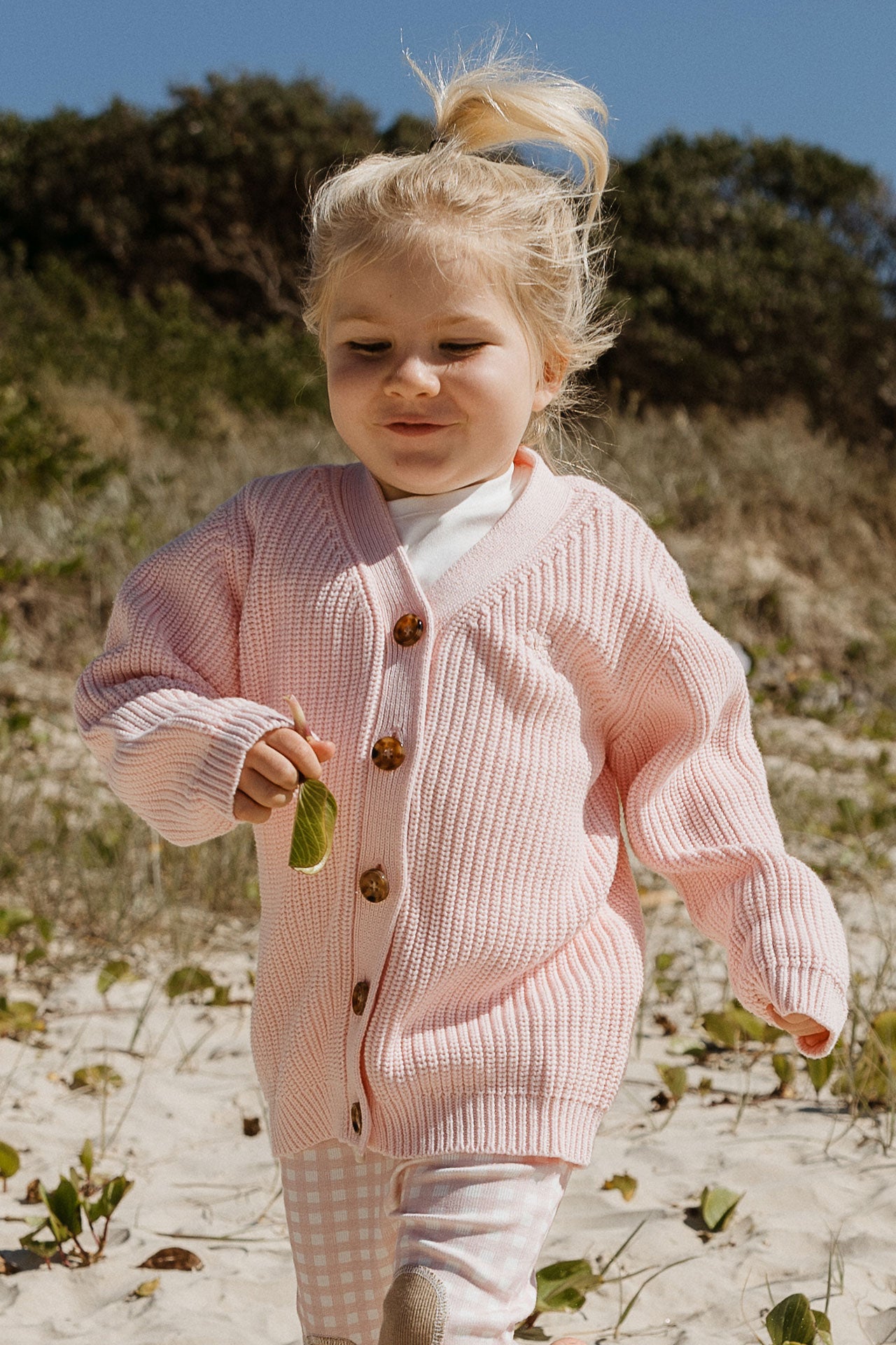 Oversized Chunky Knit Cardigan Fairy Floss