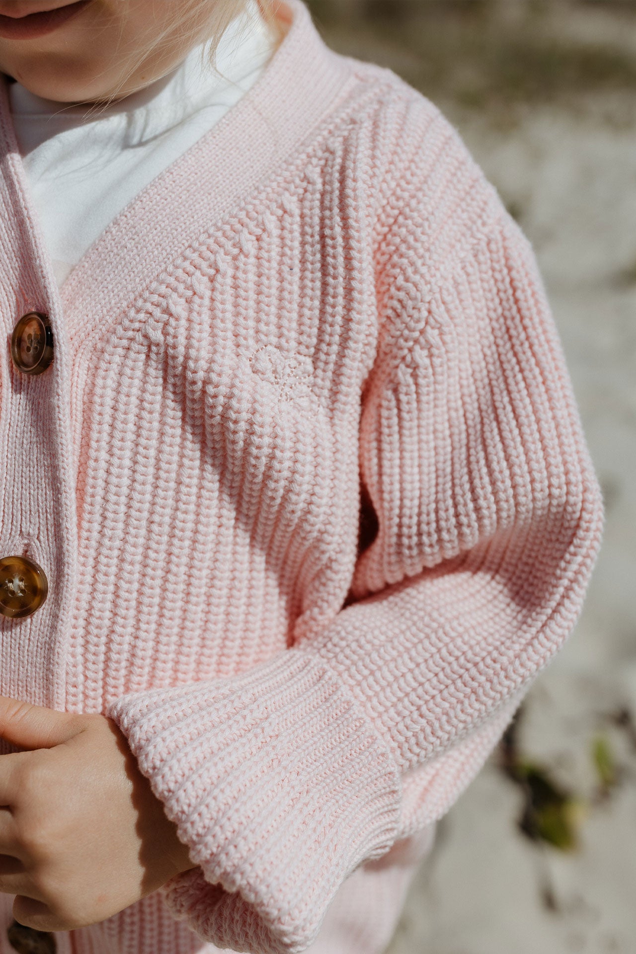 Oversized Chunky Knit Cardigan Fairy Floss