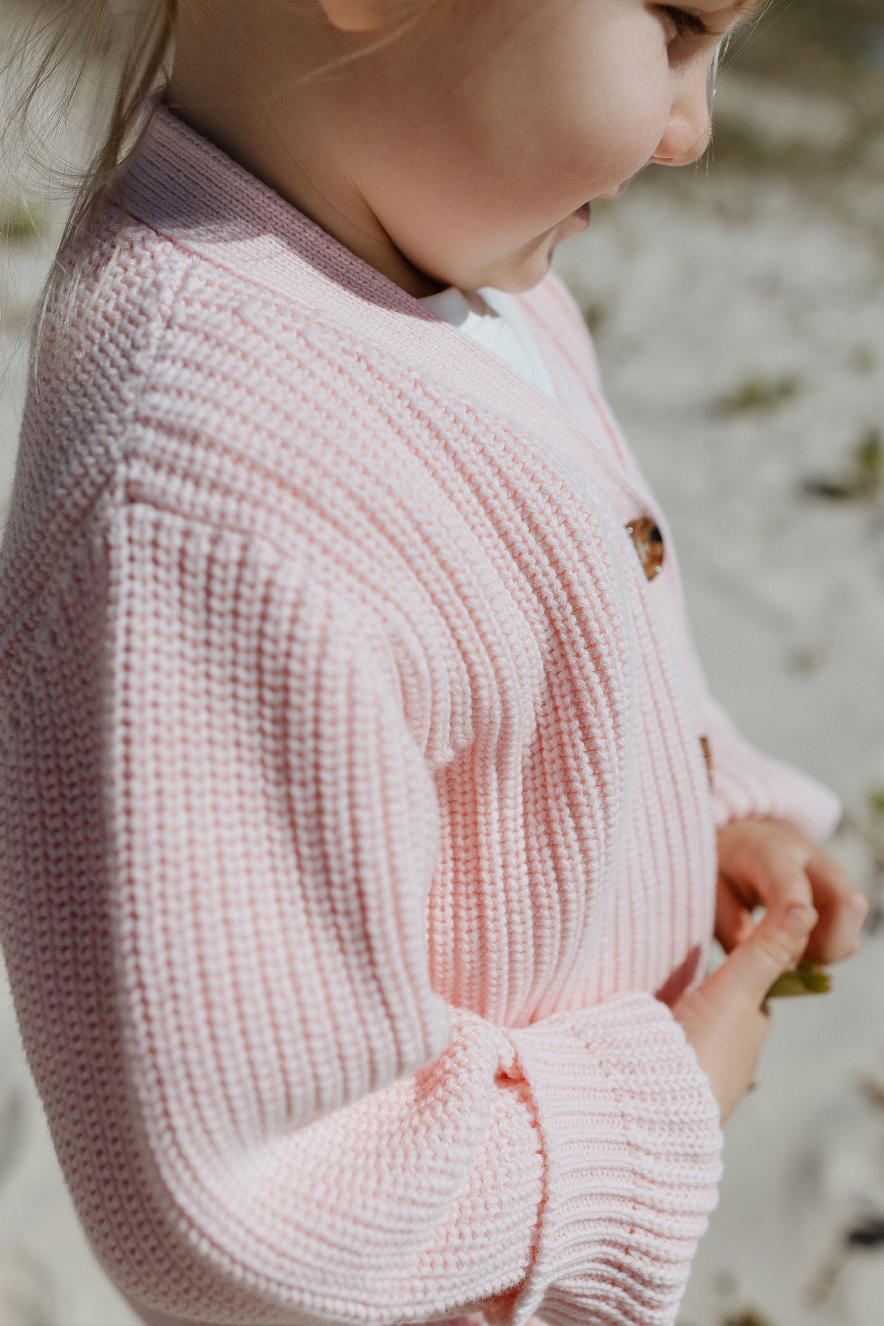 Oversized Chunky Knit Cardigan Fairy Floss